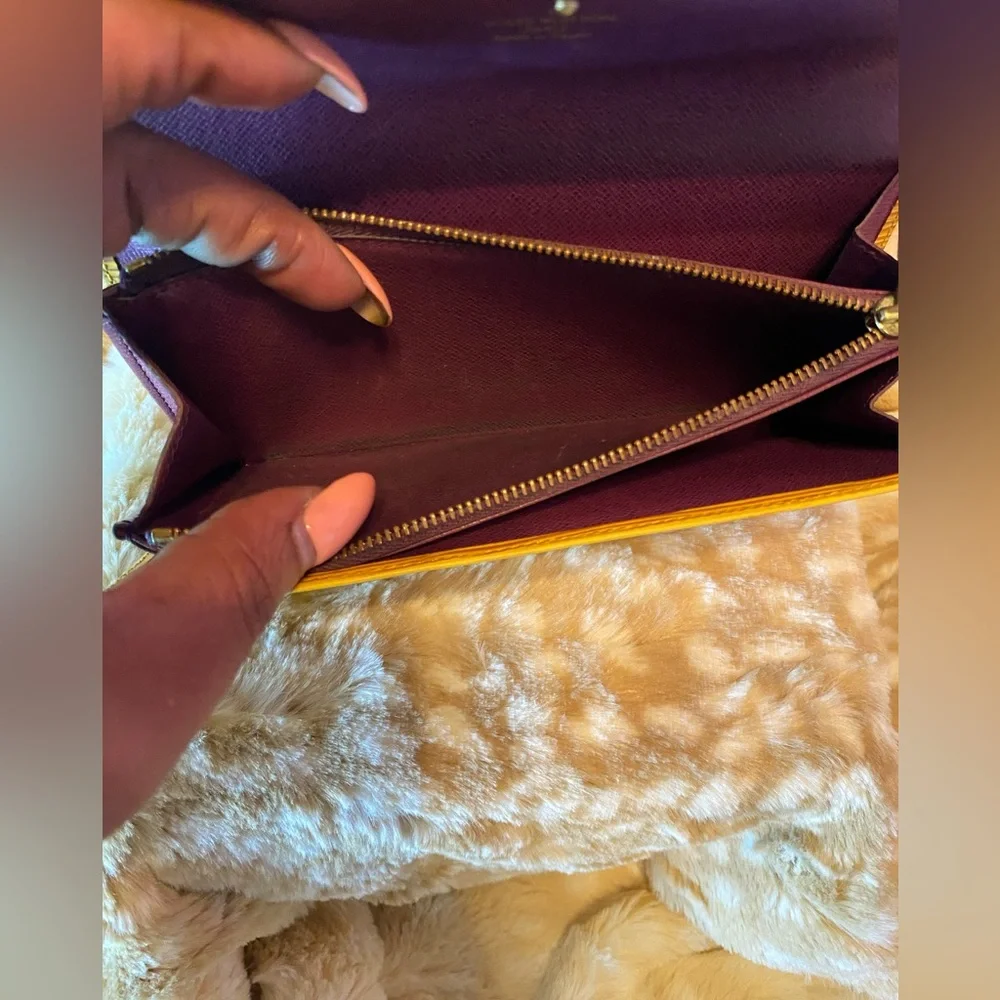 Louis Vuitton Yellow Epi Long Wallet